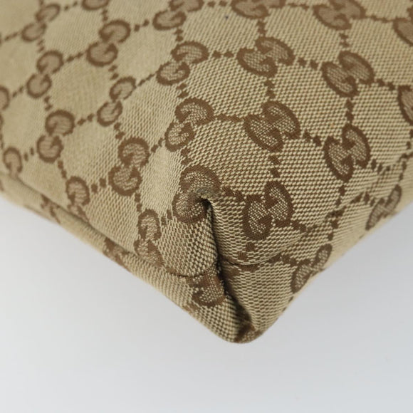 GUCCI GG Canvas Shoulder Bag Beige Gold 388924 Auth 162188
