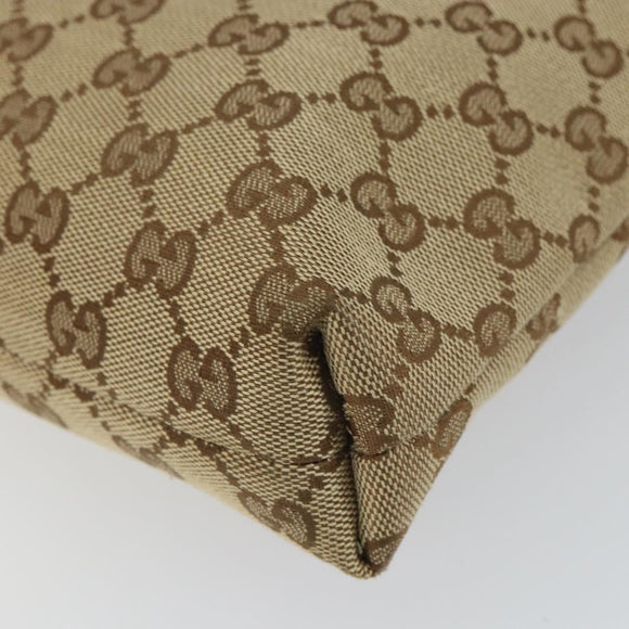 GUCCI GG Canvas Shoulder Bag Beige Gold 388924 Auth 162188