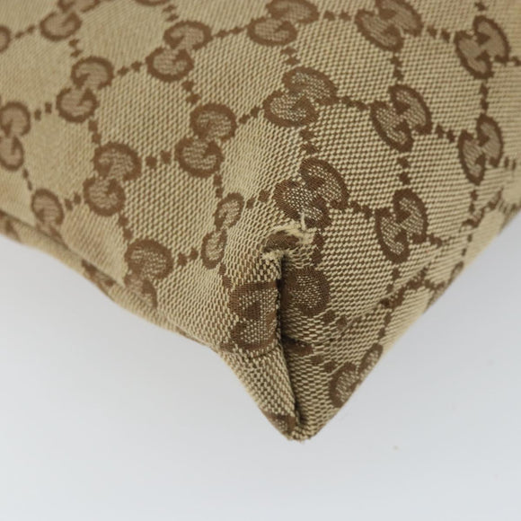 GUCCI GG Canvas Shoulder Bag Beige Gold 388924 Auth 162188