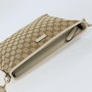 GUCCI GG Canvas Shoulder Bag Beige Gold 388924 Auth 162188-6