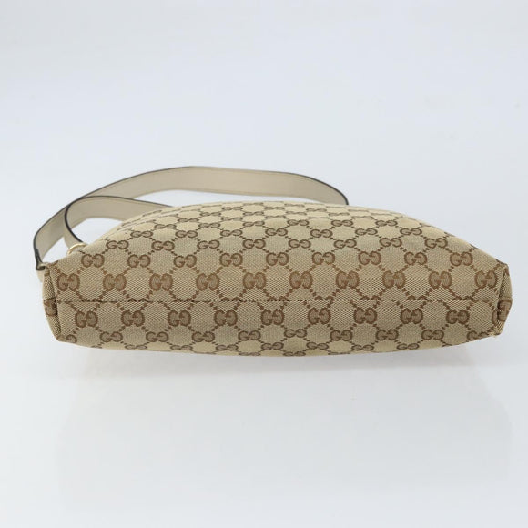 GUCCI GG Canvas Shoulder Bag Beige Gold 388924 Auth 162188