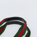 GUCCI GG Canvas Web Sherry Line Tote Bag Black Red 131230 Auth 162189-8
