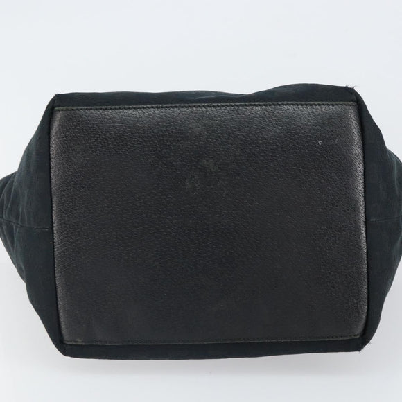 GUCCI GG Canvas Web Sherry Line Tote Bag Black Red 131230 Auth 162189