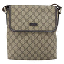 GUCCI GG Supreme Shoulder Bag PVC Beige Gold 223666 Auth 162192-2