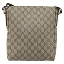 GUCCI GG Supreme Shoulder Bag PVC Beige Gold 223666 Auth 162192-3