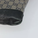 GUCCI GG Crystal Shoulder Bag Coated Canvas Navy Gold 145857 Auth 162193-10