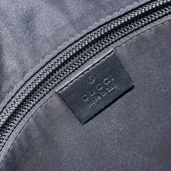 GUCCI GG Crystal Shoulder Bag Coated Canvas Navy Gold 145857 Auth 162193