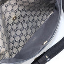 GUCCI GG Crystal Shoulder Bag Coated Canvas Navy Gold 145857 Auth 162193-22