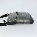 GUCCI GG Crystal Shoulder Bag Coated Canvas Navy Gold 145857 Auth 162193-5
