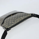 GUCCI GG Crystal Shoulder Bag Coated Canvas Navy Gold 145857 Auth 162193-6