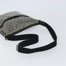 GUCCI GG Crystal Shoulder Bag Coated Canvas Navy Gold 145857 Auth 162193-7