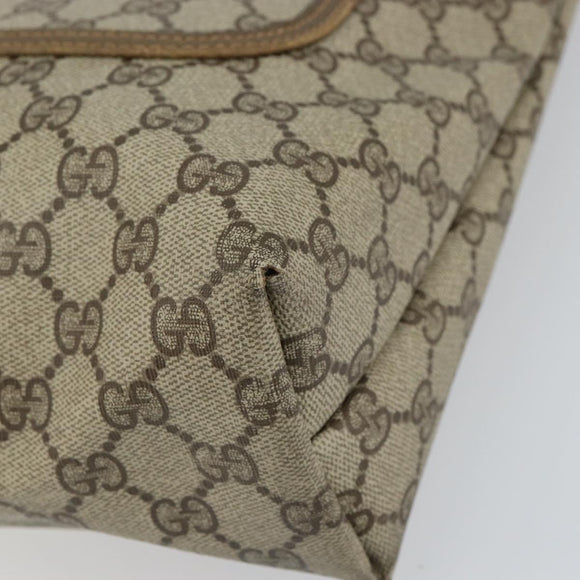 GUCCI GG Supreme Web Sherry Line Tote Bag PVC Beige 39 02 003 Auth 162194