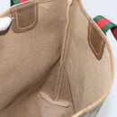 GUCCI GG Supreme Web Sherry Line Tote Bag PVC Beige 39 02 003 Auth 162194-19