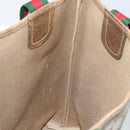 GUCCI GG Supreme Web Sherry Line Tote Bag PVC Beige 39 02 003 Auth 162194-20