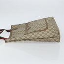 GUCCI GG Supreme Web Sherry Line Tote Bag PVC Beige 39 02 003 Auth 162194-4