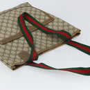 GUCCI GG Supreme Web Sherry Line Tote Bag PVC Beige 39 02 003 Auth 162194-6