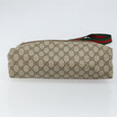 GUCCI GG Supreme Web Sherry Line Tote Bag PVC Beige 39 02 003 Auth 162194-5