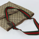 GUCCI GG Supreme Web Sherry Line Tote Bag PVC Beige 39 02 003 Auth 162195-6