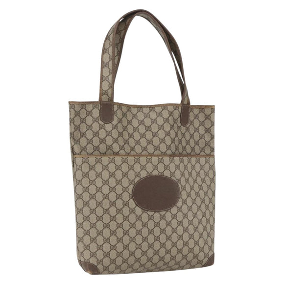 GUCCI GG Supreme Tote Bag PVC Beige 002 39 0054 Auth 162196