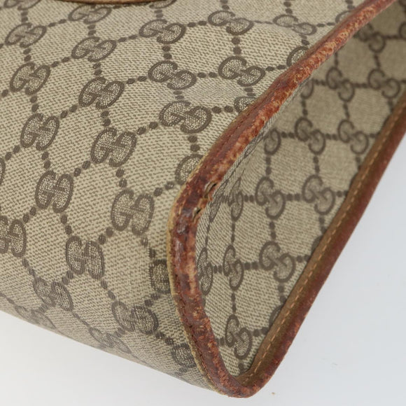 GUCCI GG Supreme Web Sherry Line Tote Bag PVC Beige Gold 89 02 092 Auth 162197