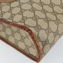 GUCCI GG Supreme Web Sherry Line Tote Bag PVC Beige Gold 89 02 092 Auth 162197-11