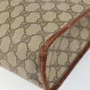 GUCCI GG Supreme Web Sherry Line Tote Bag PVC Beige Gold 89 02 092 Auth 162197-12