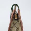 GUCCI GG Supreme Web Sherry Line Tote Bag PVC Beige Gold 89 02 092 Auth 162197-15