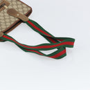 GUCCI GG Supreme Web Sherry Line Tote Bag PVC Beige Gold 89 02 092 Auth 162197-7