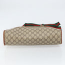 GUCCI GG Supreme Web Sherry Line Tote Bag PVC Beige Gold 89 02 092 Auth 162197-9