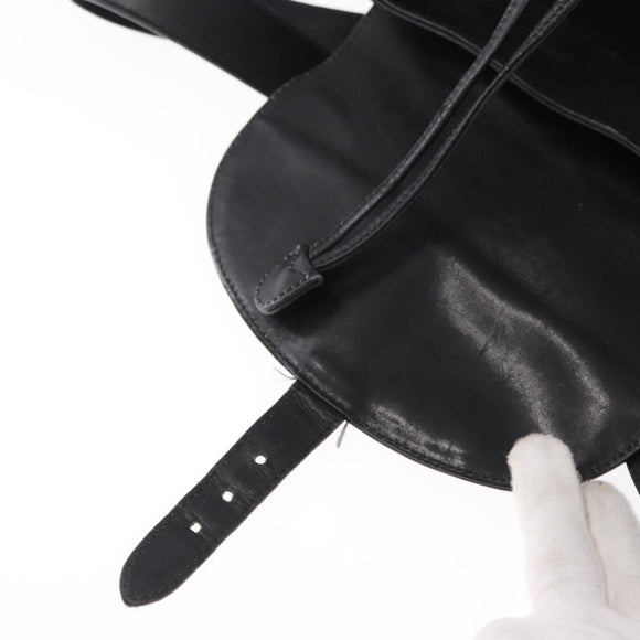 GUCCI Bamboo Backpack Leather Black Gold 003 2058 0016 Auth 162199