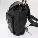 GUCCI Bamboo Backpack Leather Black Gold 003 2058 0016 Auth 162199-3
