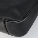 GUCCI Bamboo Shoulder Bag Leather Black Gold 001 1577 3444 Auth 162201-10