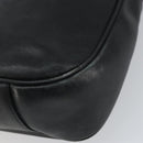 GUCCI Bamboo Shoulder Bag Leather Black Gold 001 1577 3444 Auth 162201-12