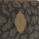 SAINT LAURENT Clutch Bag PVC Leather Beige Gray Auth 162203-13