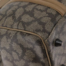 SAINT LAURENT Hand Bag PVC Leather Beige Gray Auth 162205-14