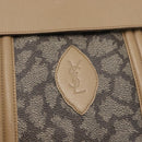 SAINT LAURENT Hand Bag PVC Leather Beige Gray Auth 162205-17