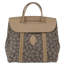 SAINT LAURENT Hand Bag PVC Leather Beige Gray Auth 162205-13