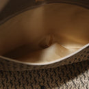 SAINT LAURENT Hand Bag PVC Leather Beige Gray Auth 162205-12