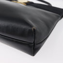 Salvatore Ferragamo Vala Shoulder Bag Leather Navy Gold Auth 162207-14