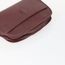 CARTIER Must Line Bag Leather 2 Set Bordeaux Beige Auth 162212-5
