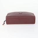 CARTIER Must Line Bag Leather 2 Set Bordeaux Beige Auth 162212-6