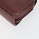 CARTIER Must Line Bag Leather 2 Set Bordeaux Beige Auth 162212-7
