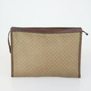 CELINE Macadam Canvas Bag PVC Leather 3 Set Black Beige Auth 162215-3