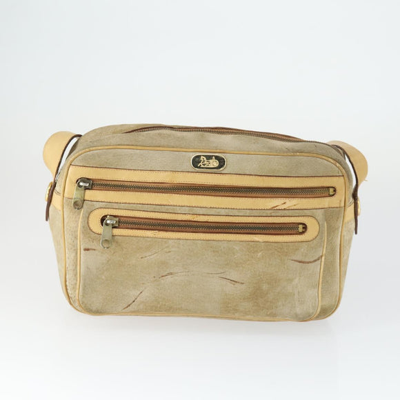 CELINE Macadam Canvas Bag PVC Suede 3 Set Brown Beige Auth 162216