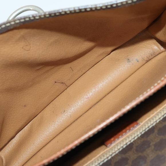 CELINE Macadam Canvas Bag PVC Suede 3 Set Brown Beige Auth 162216