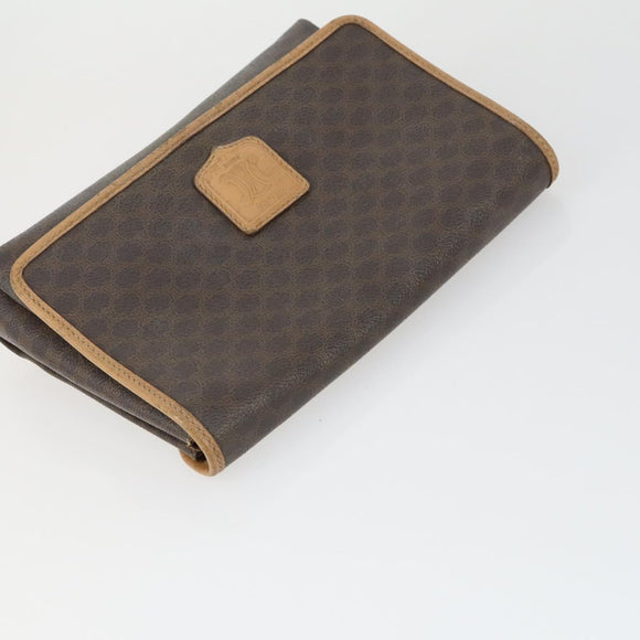 CELINE Macadam Canvas Bag PVC Suede 3 Set Brown Beige Auth 162216