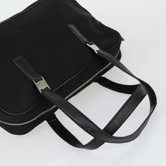 Salvatore Ferragamo Gancini Bag Leather Canvas 3 Set Black Auth 162217