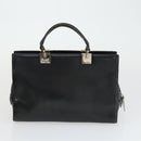 Salvatore Ferragamo Gancini Bag Leather Canvas 3 Set Black Auth 162217-17