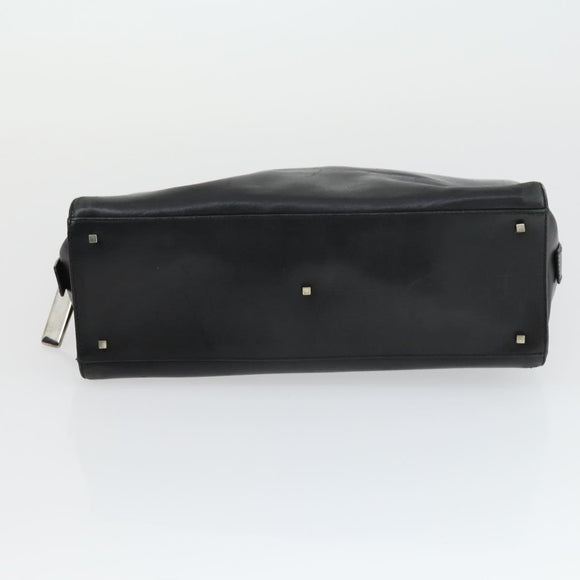 Salvatore Ferragamo Gancini Bag Leather Canvas 3 Set Black Auth 162217