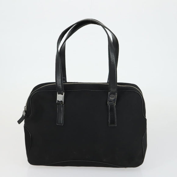 Salvatore Ferragamo Gancini Bag Leather Canvas 3 Set Black Auth 162217